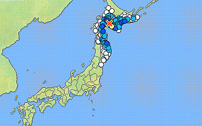 地震情報の画像