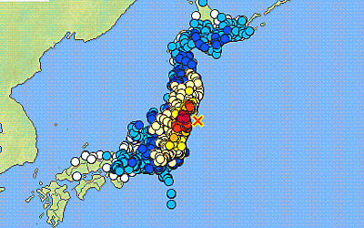 地震情報の画像