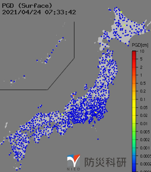 強震モニタの画像