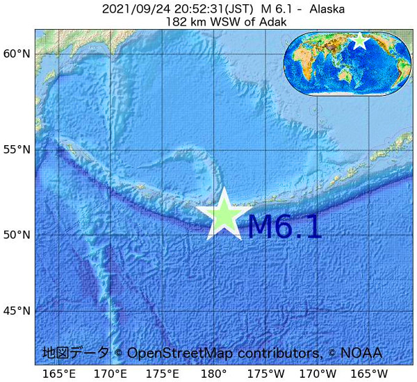 地震情報の画像