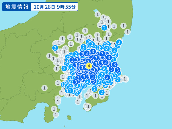 地震情報の画像