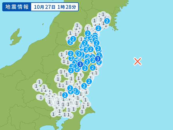 地震情報の画像
