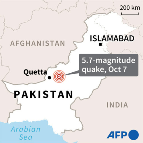 地震情報の画像