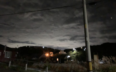 地震発光現象の写真