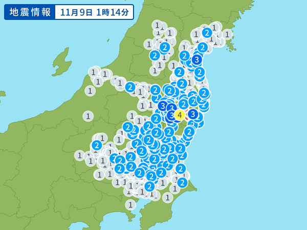 地震情報の画像