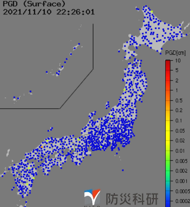 強震モニタの画像