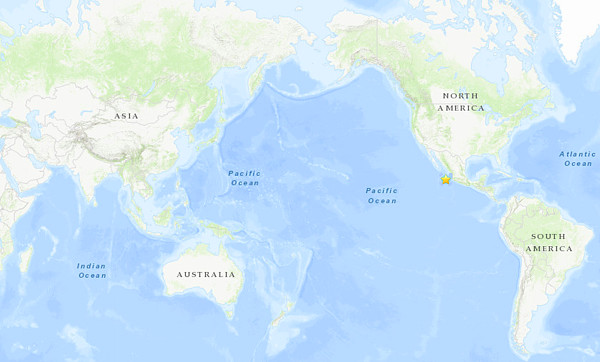地震情報の画像