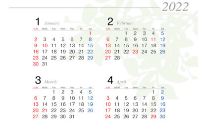 2022年のカレンダー