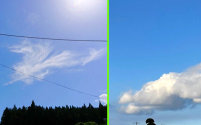 面白い雲の写真