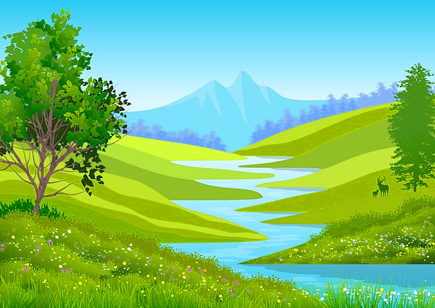 自然の景色のイメージイラスト