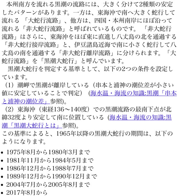 黒潮大蛇行の画像