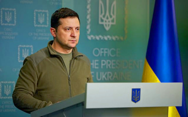 ゼレンスキー大統領の写真