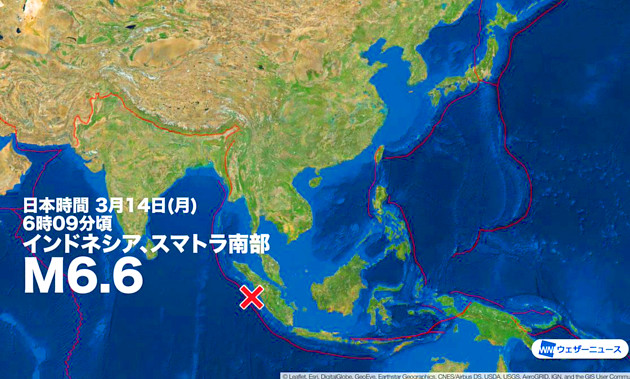 地震情報の画像
