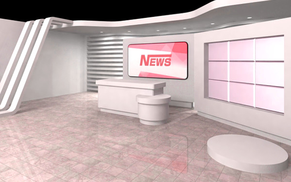 ニューススタジオのイメージイラスト