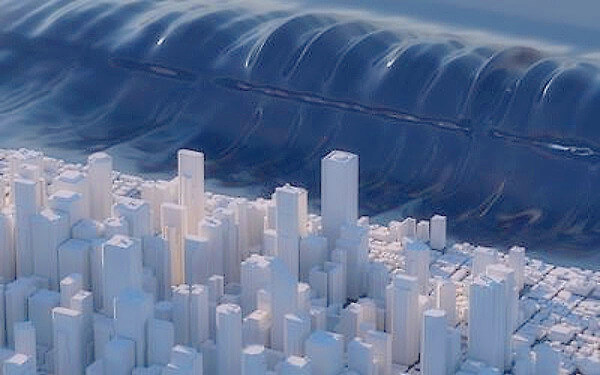 津波のイメージイラスト