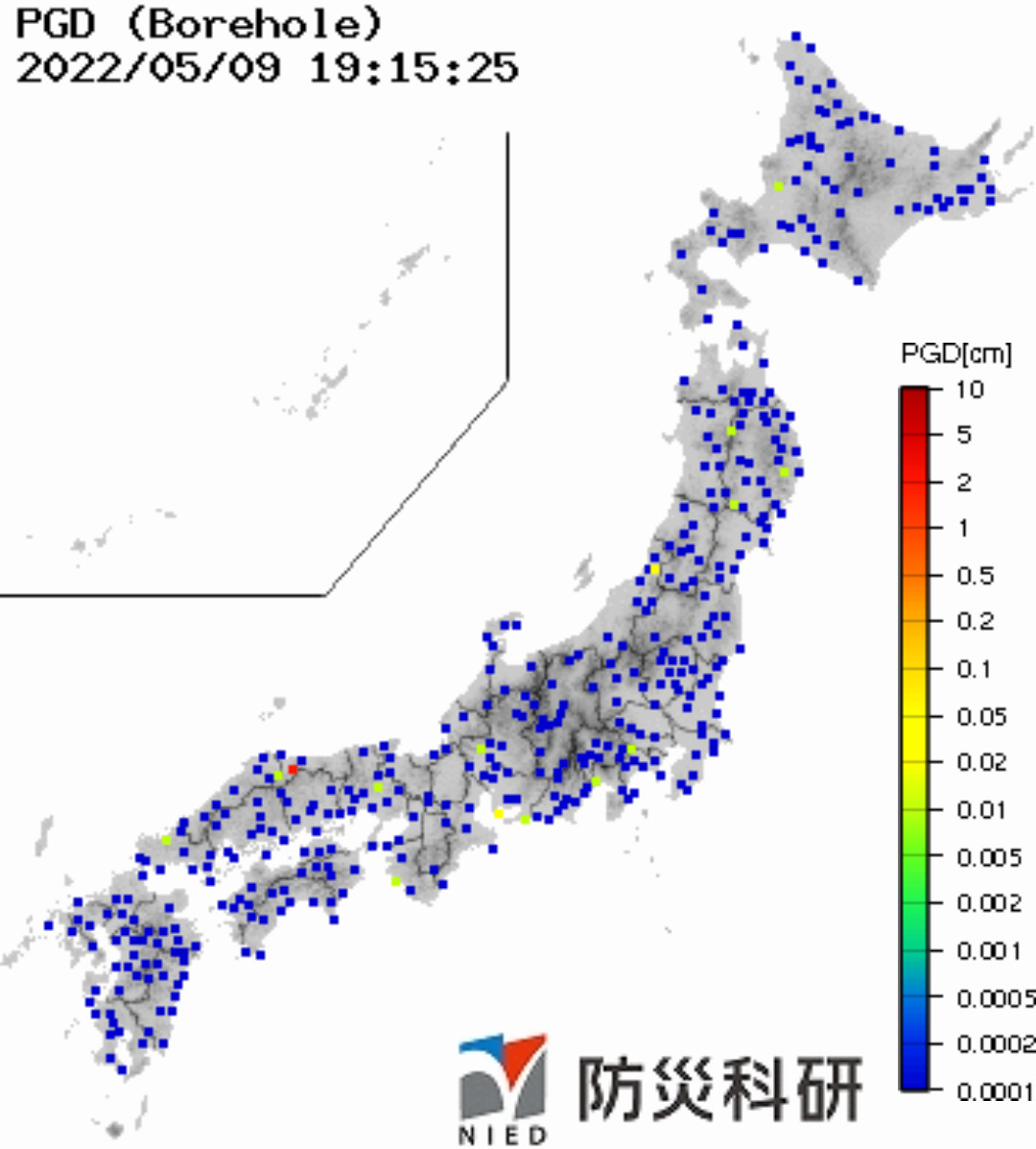 強震モニタの画像
