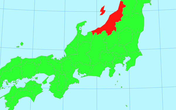 日本地図の画像