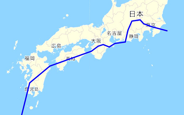 仏像構造線の位置図