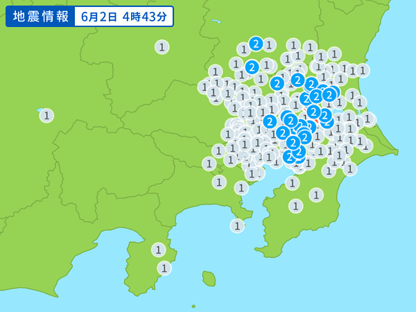 地震情報の画像