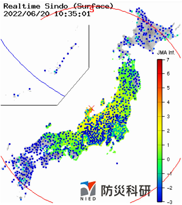 強震モニタの画像