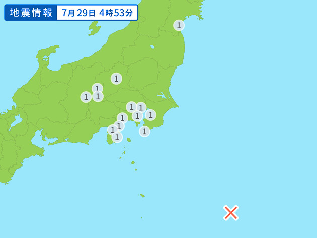 地震情報の画像