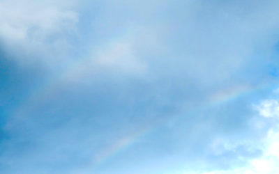 ダブルレインボーの写真