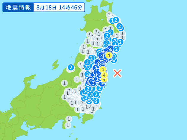 地震情報の画像