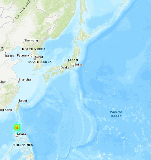 地震情報の画像