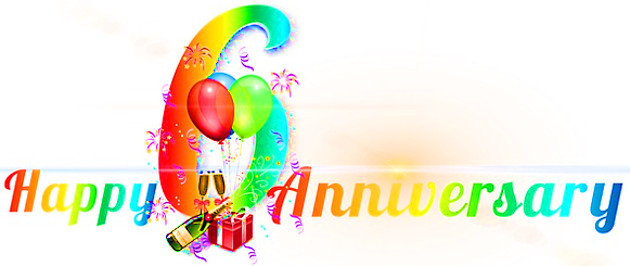 6周年記念日のイメージイラスト