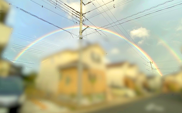 ダブルレインボーの写真