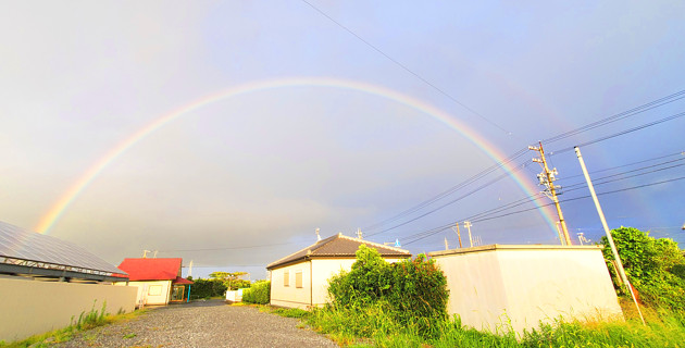 ダブルレインボーの写真