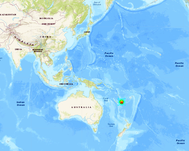 地震情報の画像