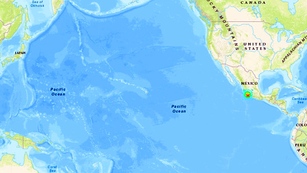 地震情報の画像
