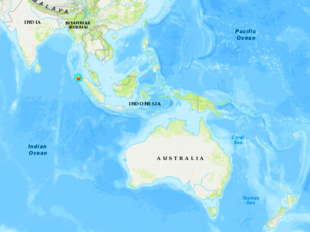 地震情報の画像