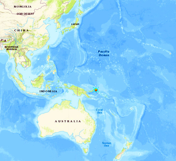 地震情報の画像