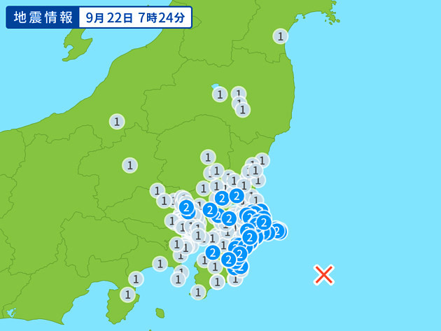 地震情報の画像