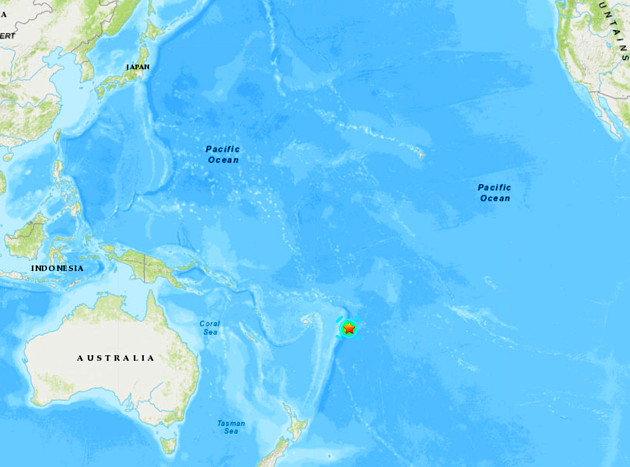 地震情報の画像