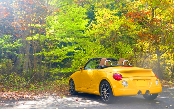 黄色い車の写真