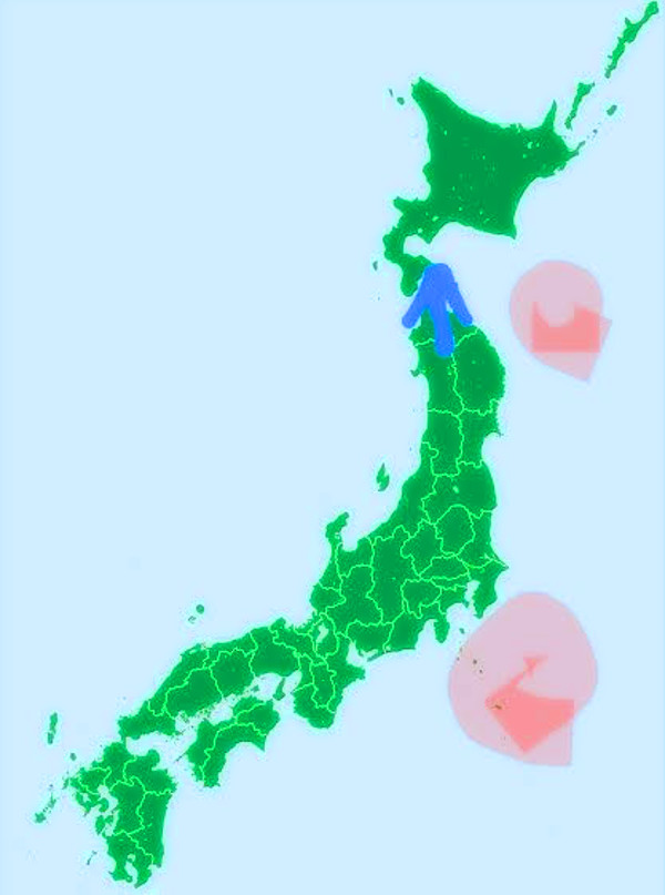 日本地図の画像