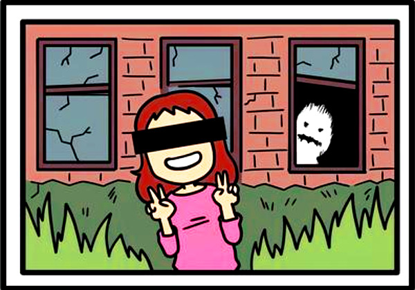 心霊写真のイメージイラスト