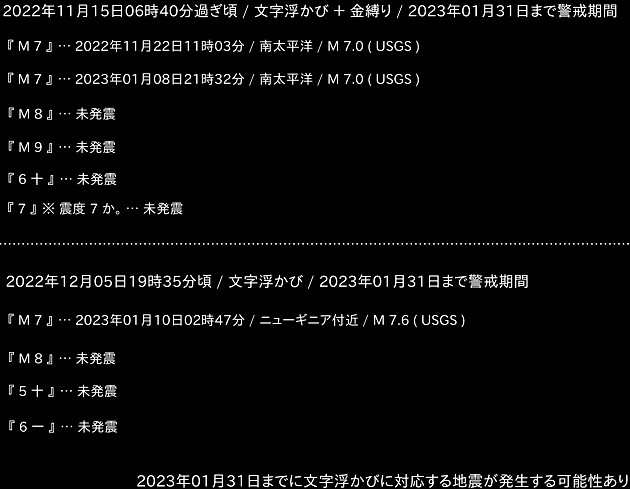 幌筵さんの予言・予知