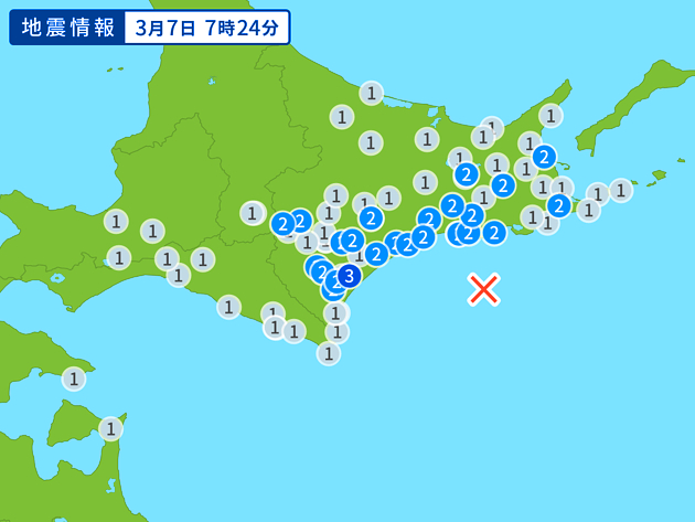 地震情報の画像