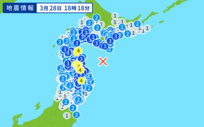 地震情報の画像