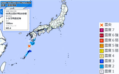 地震情報の画像