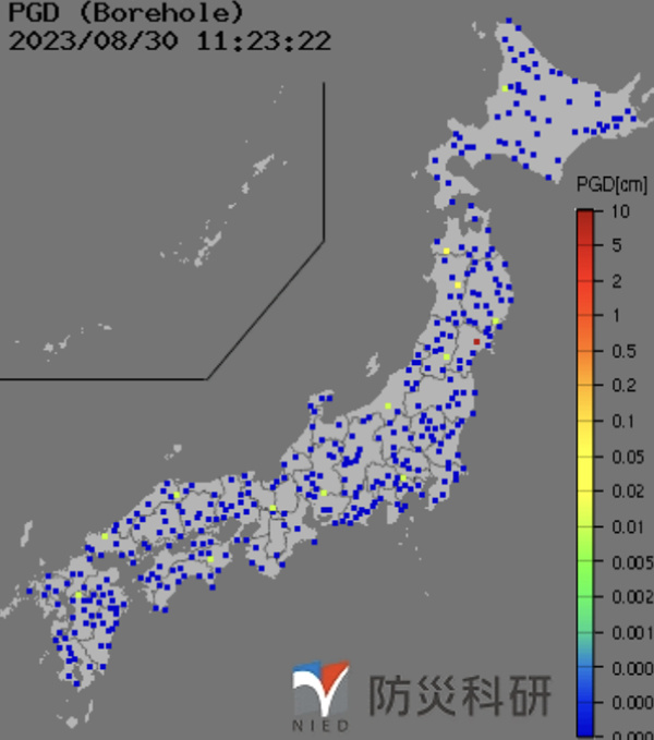 強震モニタの画像