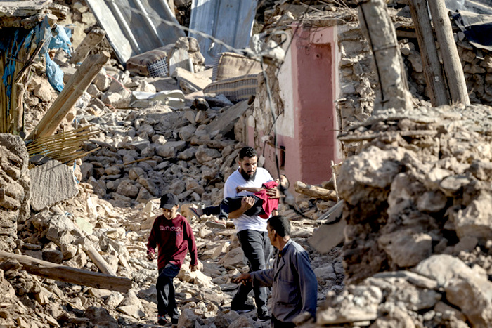 モロッコ地震のニュース画像