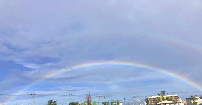 ダブルレインボーの写真