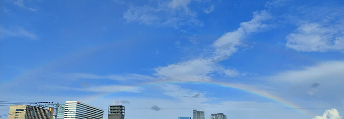ダブルレインボーの写真