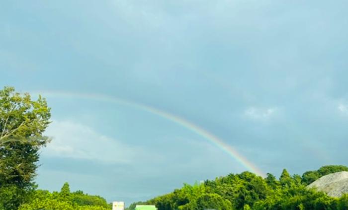ダブルレインボーの写真