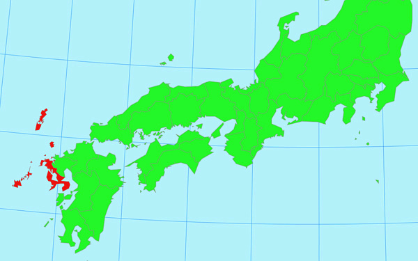 日本地図の画像